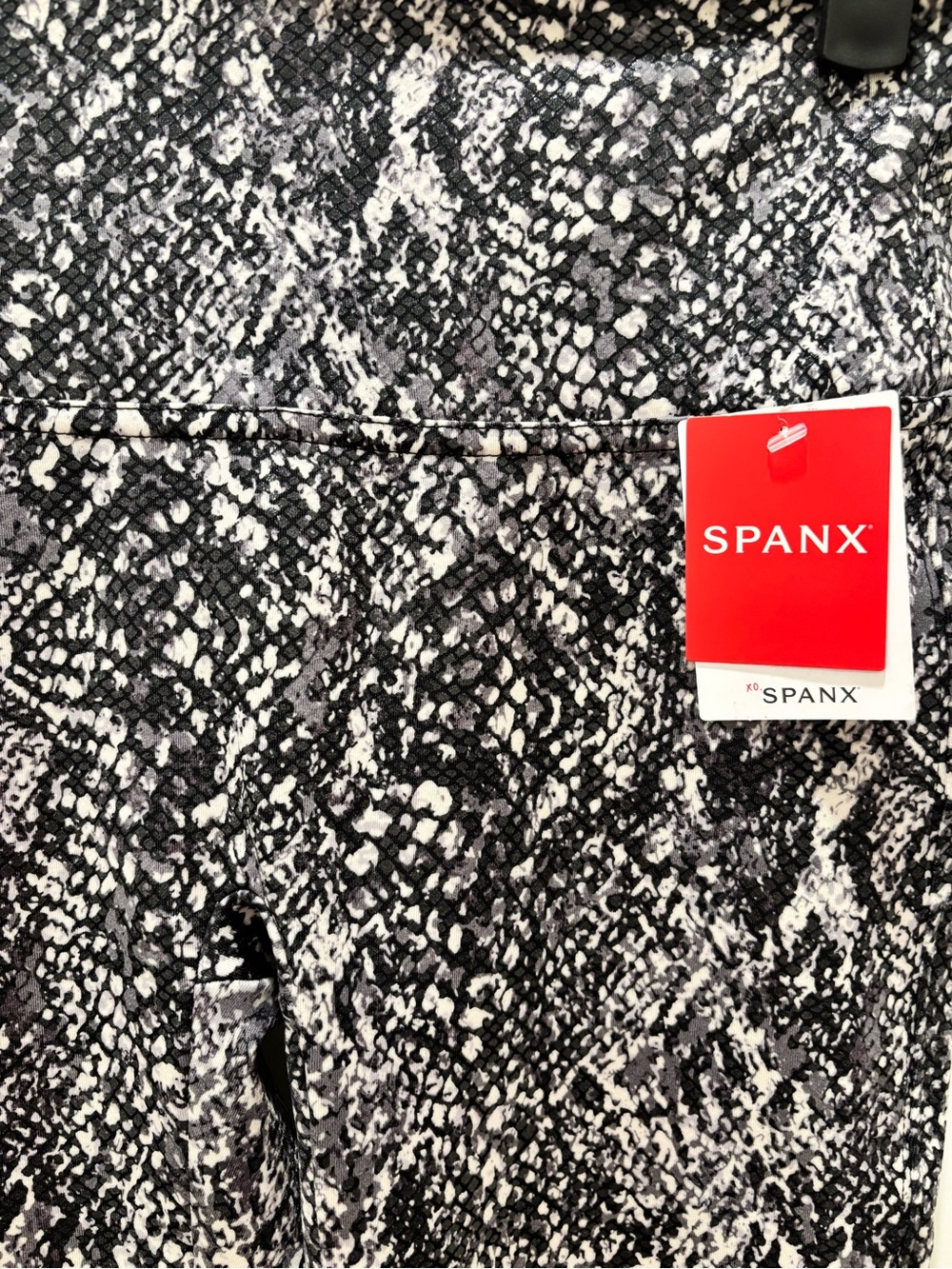 SPANX Black & White Snakeskin Print Leggings